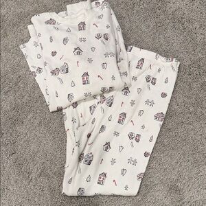 Carter's Pajamas waffle print gingerbread man and candy cane theme